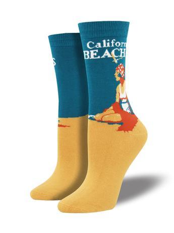 SockSmith Bamboo Women Crew California Beaches Fashion