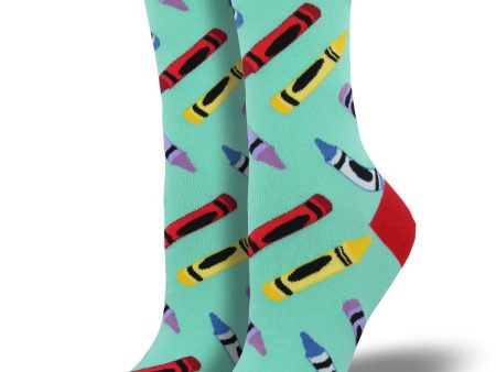 SockSmith Women Crew Crayon Online