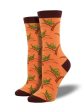 SockSmith Bamboo Women Crew Grasshopper Peach Hot on Sale