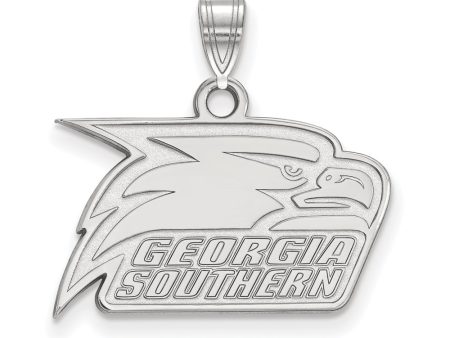 14k White Gold Georgia Southern U Small Mascot Logo Pendant Sale