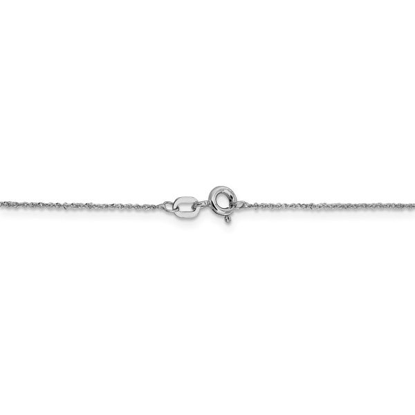 0.8mm 14k White Gold Diamond Cut Singapore Chain Necklace For Cheap