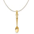 14k Yellow Gold 3D Table Spoon Necklace Online Sale