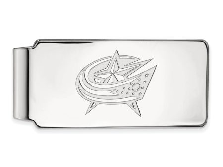 14k White Gold NHL Columbus Blue Jackets Money Clip Cheap