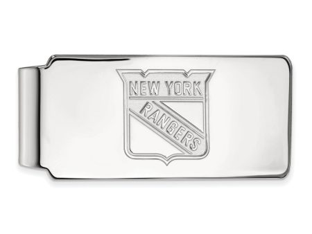 14k White Gold NHL New York Rangers Money Clip Online