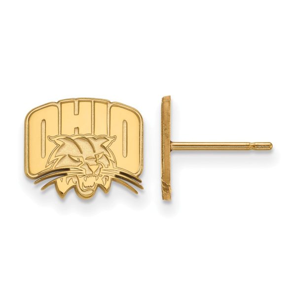 10k Yellow Gold Ohio University XS (Tiny) Logo Post Earrings Online