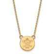 14k Gold Plated Silver William And Mary Small Disc Pendant Necklace For Sale