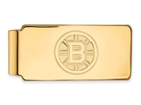 Sterling Silver 14k Yellow Gold Plated NHL Boston Bruins Money Clip Supply