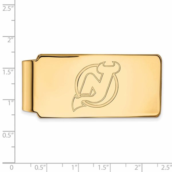 10k Yellow Gold NHL New Jersey Devils Money Clip Online Hot Sale