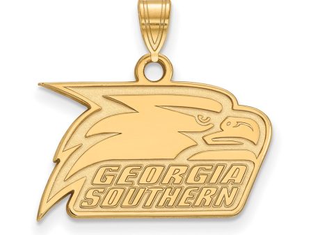 10k Yellow Gold Georgia Southern U Small Mascot Logo Pendant Online Hot Sale