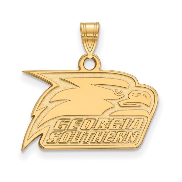 10k Yellow Gold Georgia Southern U Small Mascot Logo Pendant Online Hot Sale