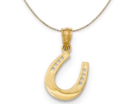 14k Yellow Gold Reversible Horseshoe Necklace Online