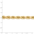 Men s 8mm, 14k Yellow Gold, Diamond Cut Rope Chain Bracelet, 9 Inch Hot on Sale