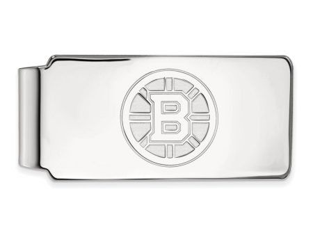 10k White Gold NHL Boston Bruins Money Clip Hot on Sale