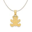 14k Yellow Gold Polished Teddy Bear (11mm) Necklace Fashion