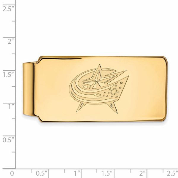 10k Yellow Gold NHL Columbus Blue Jackets Money Clip Hot on Sale