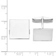 14K Yellow or White Gold Polished Square Cuff Links, 17mm Discount