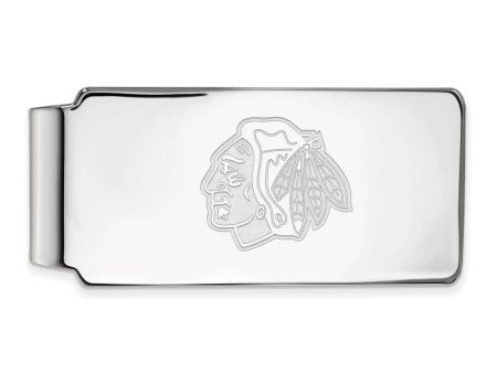 10k White Gold NHL Chicago Blackhawks Money Clip Online now