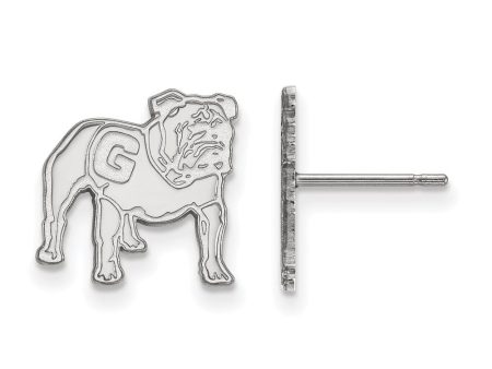 Sterling Silver University of Georgia Small Mascot Post Earrings Hot on Sale