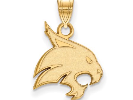 14k Gold Plated Silver Texas State Medium Pendant For Discount