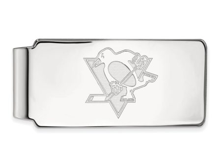 10k White Gold NHL Pittsburgh Penguins Money Clip For Sale