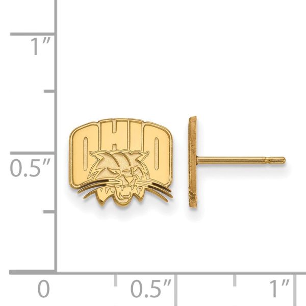 10k Yellow Gold Ohio University XS (Tiny) Logo Post Earrings Online