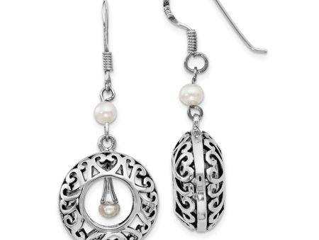 Sterling Silver & FW Cultured Pearls of Wisdom Dangle Earrings, 40mm Online Sale