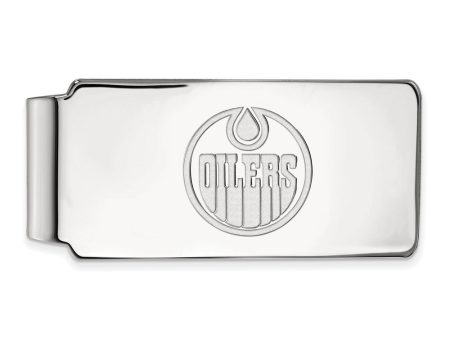 10k White Gold NHL Edmonton Oilers Money Clip For Sale