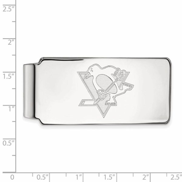 10k White Gold NHL Pittsburgh Penguins Money Clip For Sale