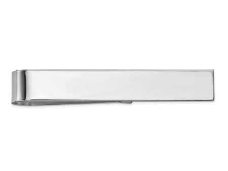 14K White Gold Polished Tie Bar, 50mm Online Sale