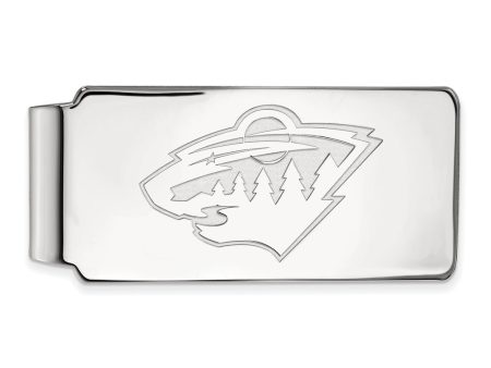 10k White Gold NHL Minnesota Wild Money Clip Discount