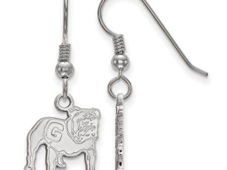 Sterling Silver University of Georgia Small Mascot Dangle Earrings Online Sale