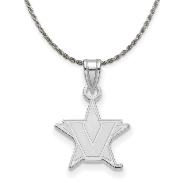 Sterling Silver Vanderbilt U. Large Initial V Necklace Online now