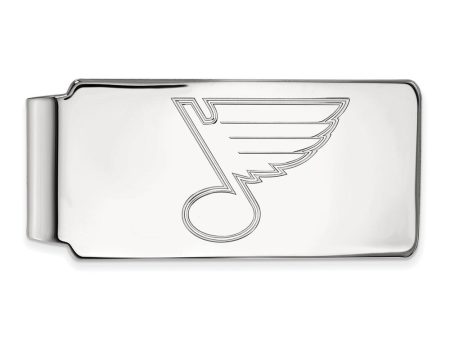 10k White Gold NHL St. Louis Blues Money Clip For Cheap