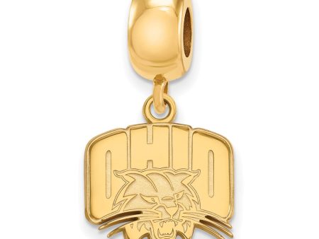 14k Gold Plated Silver Ohio University Small Bead Charm Dangle For Sale