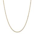 1.6mm 14k Yellow Gold Diamond Cut Singapore Chain Necklace Fashion