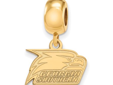 14k Gold Plated Silver Georgia Southern U XS Bead Dangle Charm on Sale