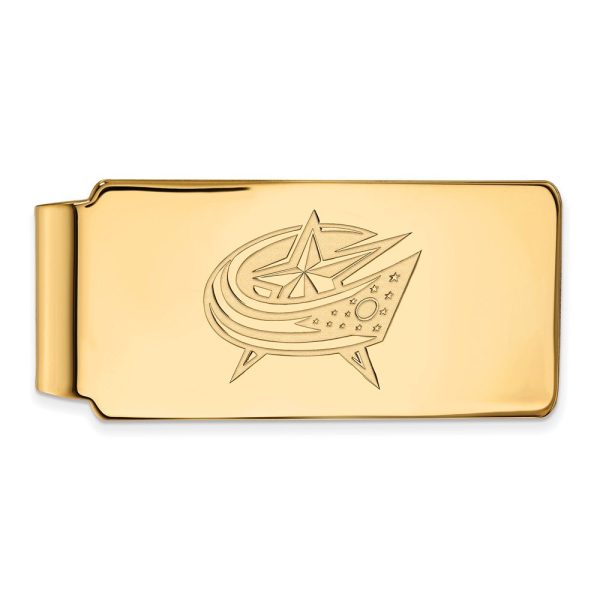 10k Yellow Gold NHL Columbus Blue Jackets Money Clip Hot on Sale