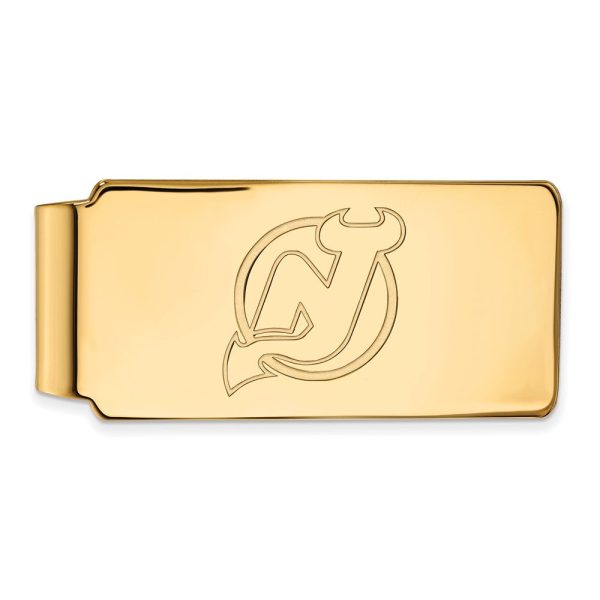 10k Yellow Gold NHL New Jersey Devils Money Clip Online Hot Sale