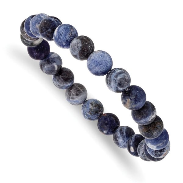 8mm Colorful Agate Beaded Stretch Bracelet, 6.75 Inch Sale