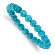 8mm Colorful Agate Beaded Stretch Bracelet, 6.75 Inch Sale