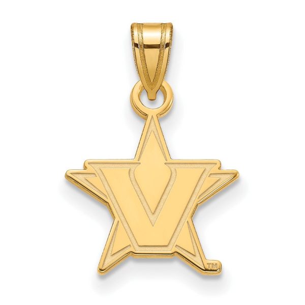 14k Yellow Gold Vanderbilt U. Small Pendant For Sale