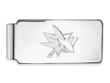 10k White Gold NHL San Jose Sharks Money Clip Online Hot Sale