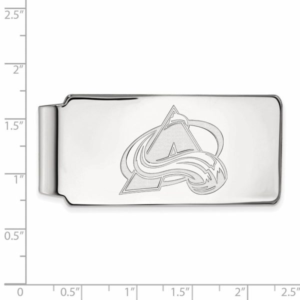 10k White Gold NHL Colorado Avalanche Money Clip Hot on Sale