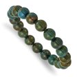 10mm Agate Beaded Stretch Bracelet, 6.5 Inch Online now