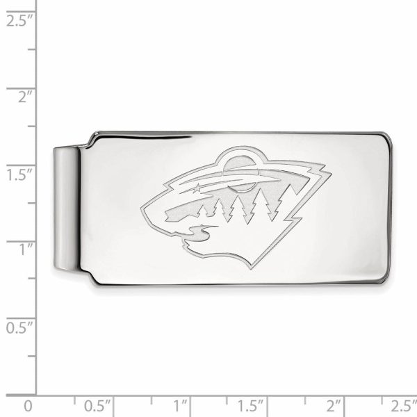 10k White Gold NHL Minnesota Wild Money Clip Discount