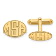 Personalized Raised Monogram Oval Cuff Links, 17 x 12mm Supply