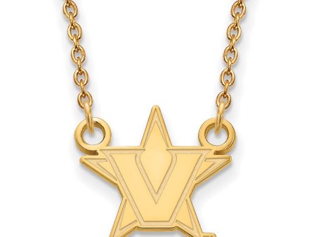 10k Yellow Gold Vanderbilt U Small Pendant Necklace on Sale