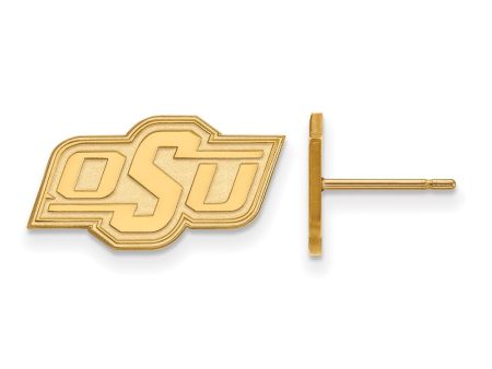 14k Gold Plated Silver Oklahoma State University XS Tiny Post Earrings Discount