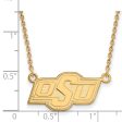 14k Gold Plated Silver Oklahoma State Small Pendant Necklace Cheap