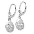 12mm Sand Dollar Lever Back Earrings in 14k White Gold Discount